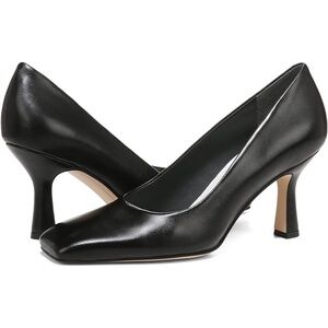 M.Gemi Sz 7.5 Black The Marzia Italian Leather Heels Slip On Shoes